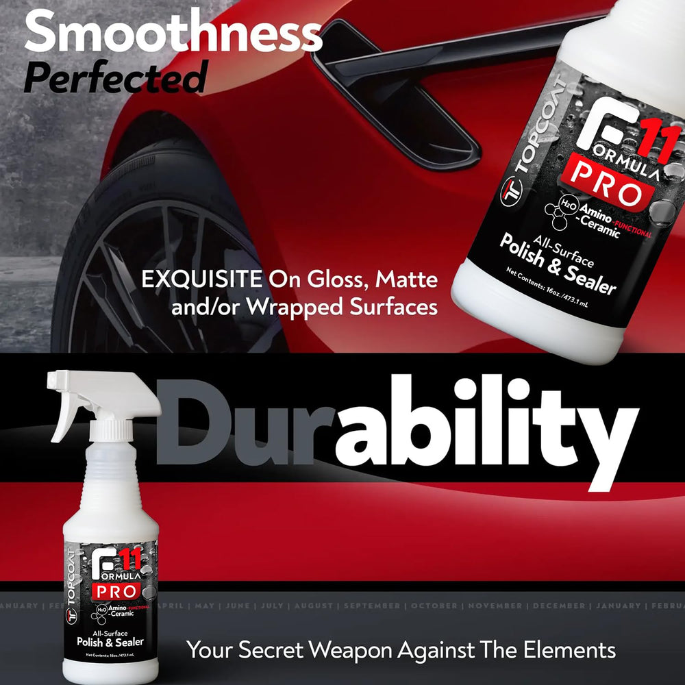 TopCoat F11PRO interior surfaces treated for long lasting protection