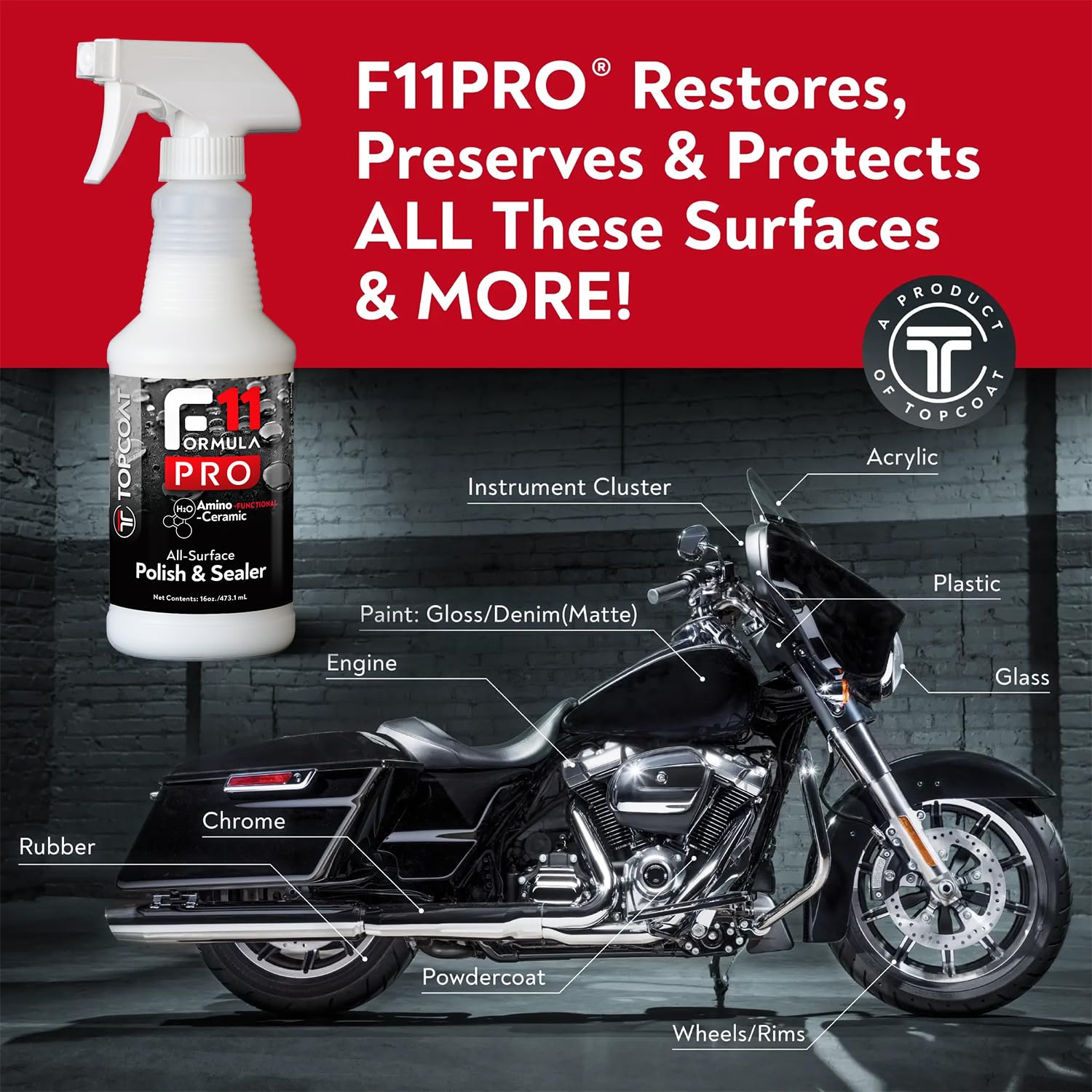 TopCoat F11PRO microfiber buff in action for a brilliant finish
