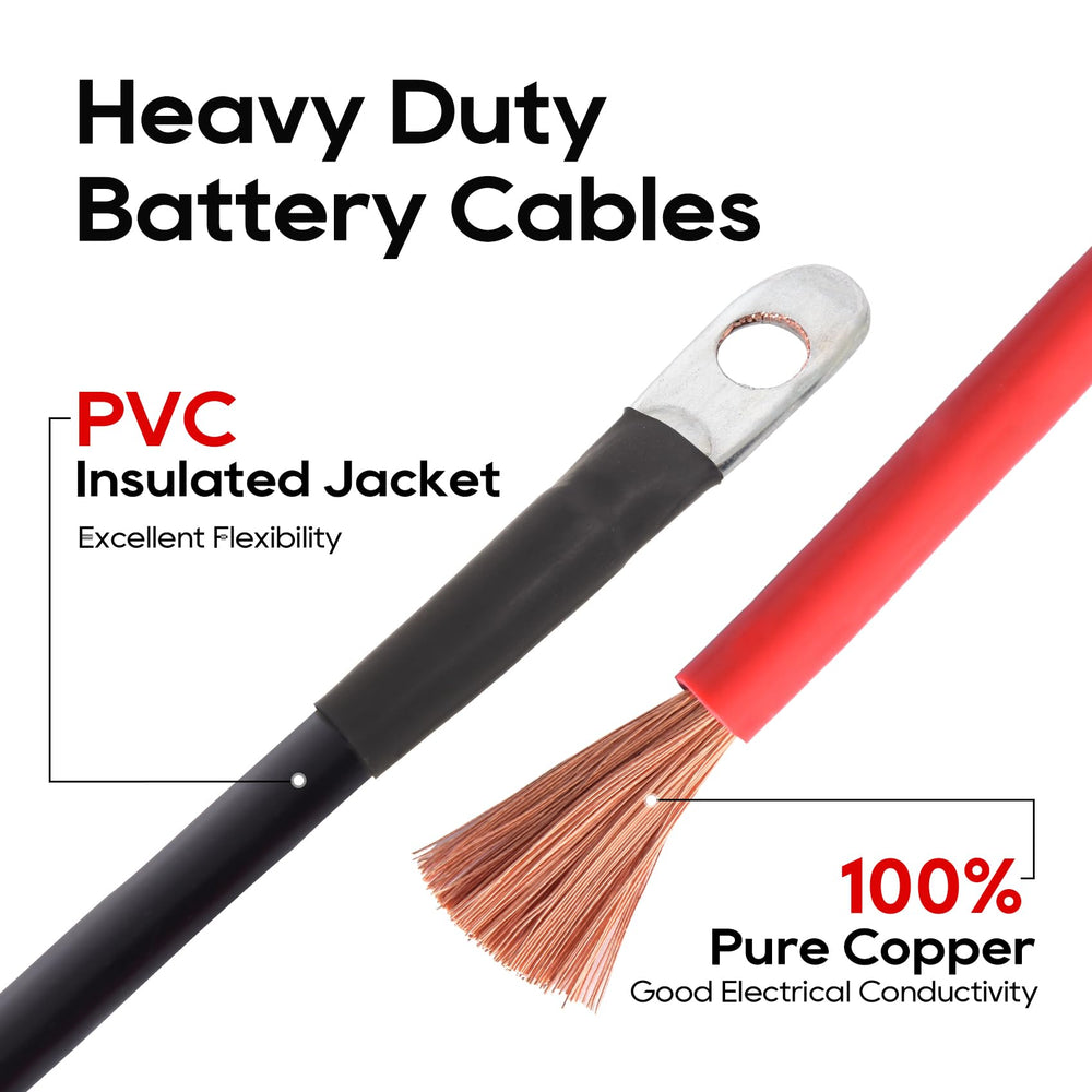 TOPDC 4 gauge cable insulation with PVC jacket resists abrasion and moisture.