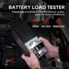 TOPDC battery load tester 100-1000 CCA for quick health readings.