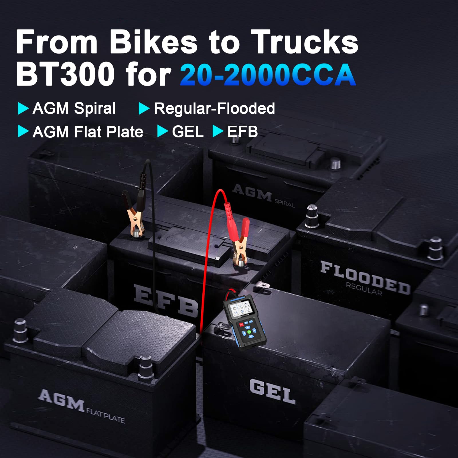 TopDiag BT300 12V/24V test mode indicator for accurate diagnostics.