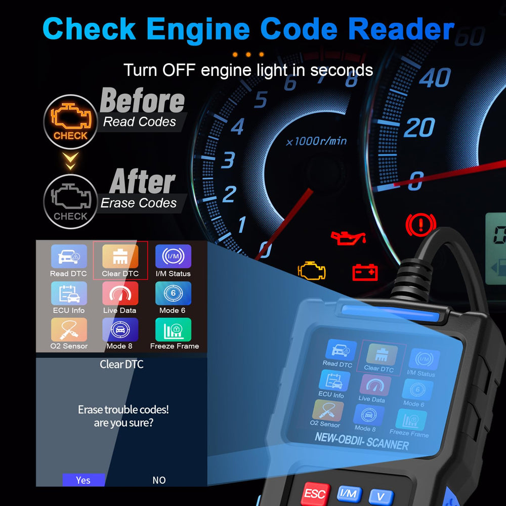 TopDiag T200 live data display showing real-time engine parameters
