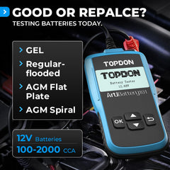 TOPDON AB101 backlit display for clear results in any lighting.