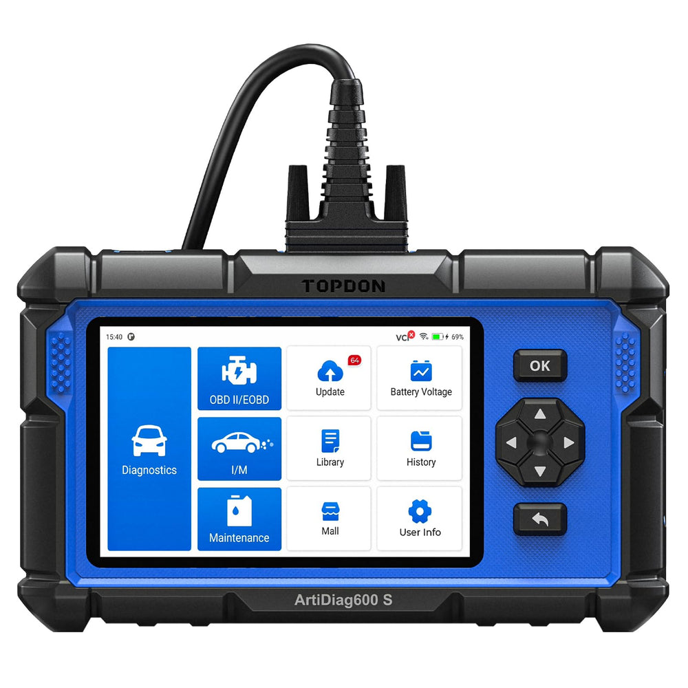 TOPDON AD600S compact device fits in a busy toolkit.