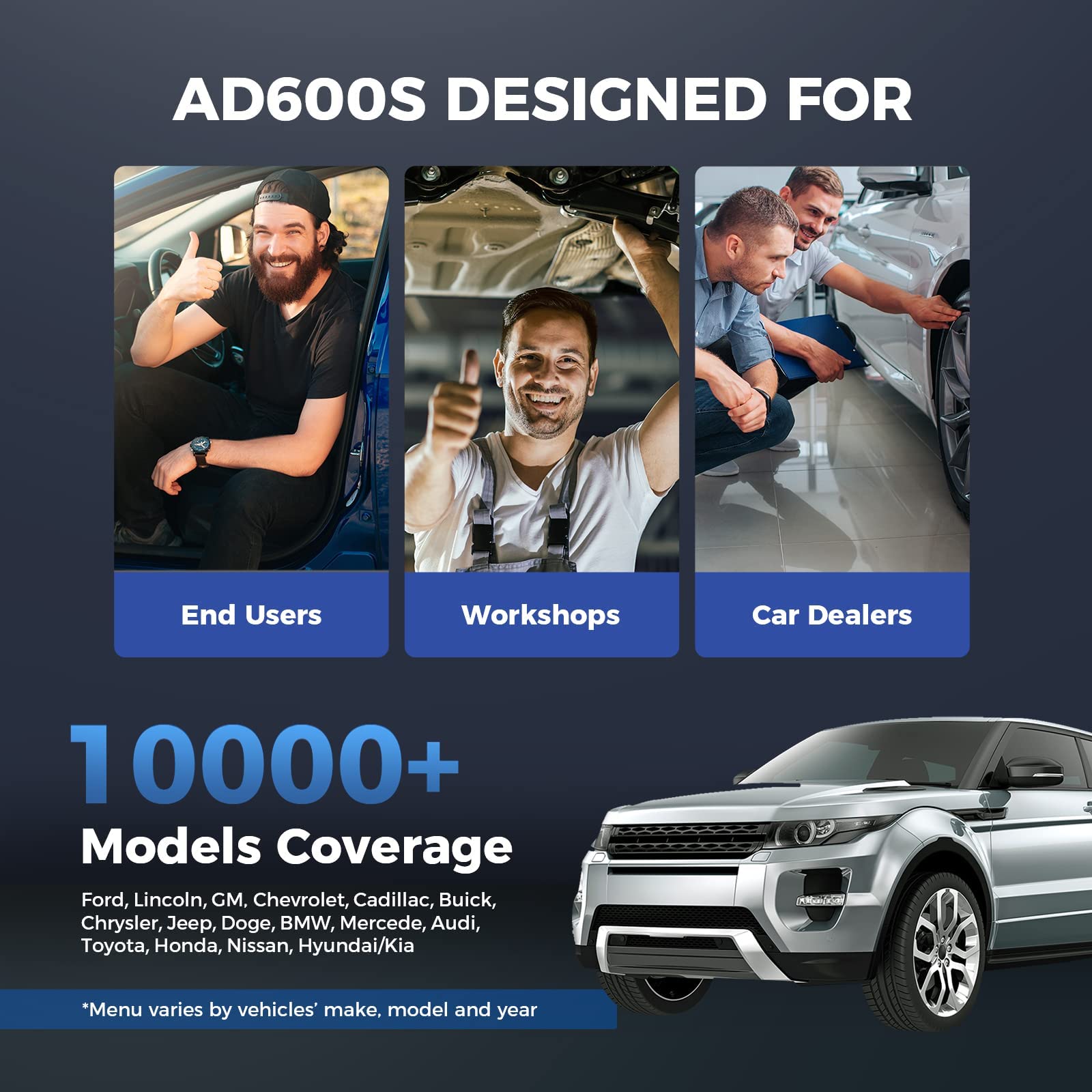 TOPDON AD600S nine reset services streamline maintenance.