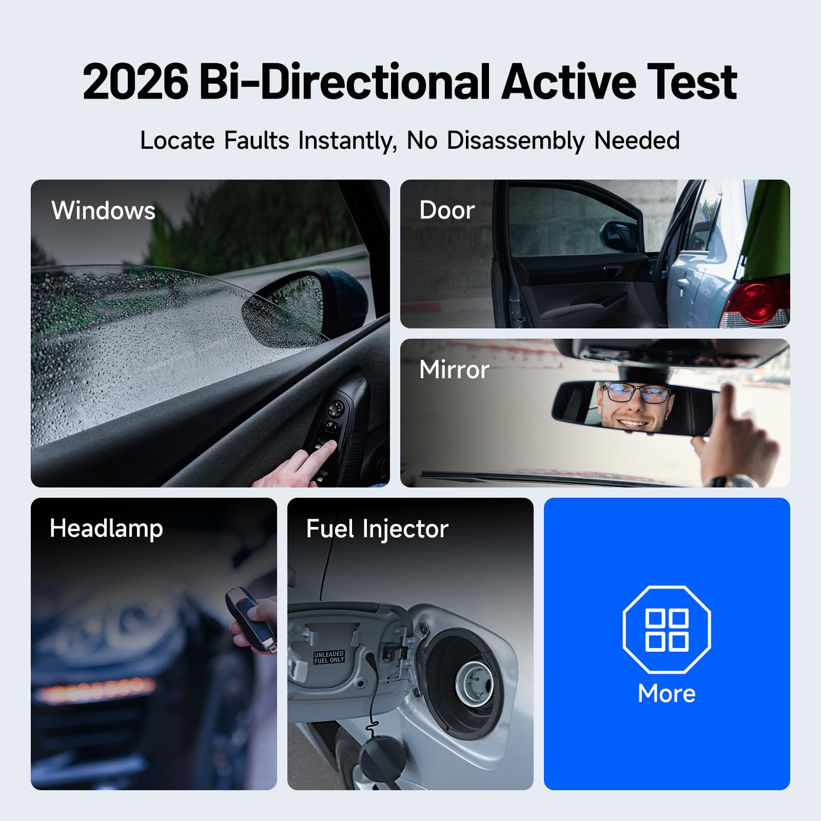 Topdon AD800BT screen close-up highlights 28 reset services for vehicle maintenance.