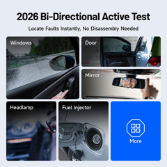 Topdon AD800BT screen close-up highlights 28 reset services for vehicle maintenance.