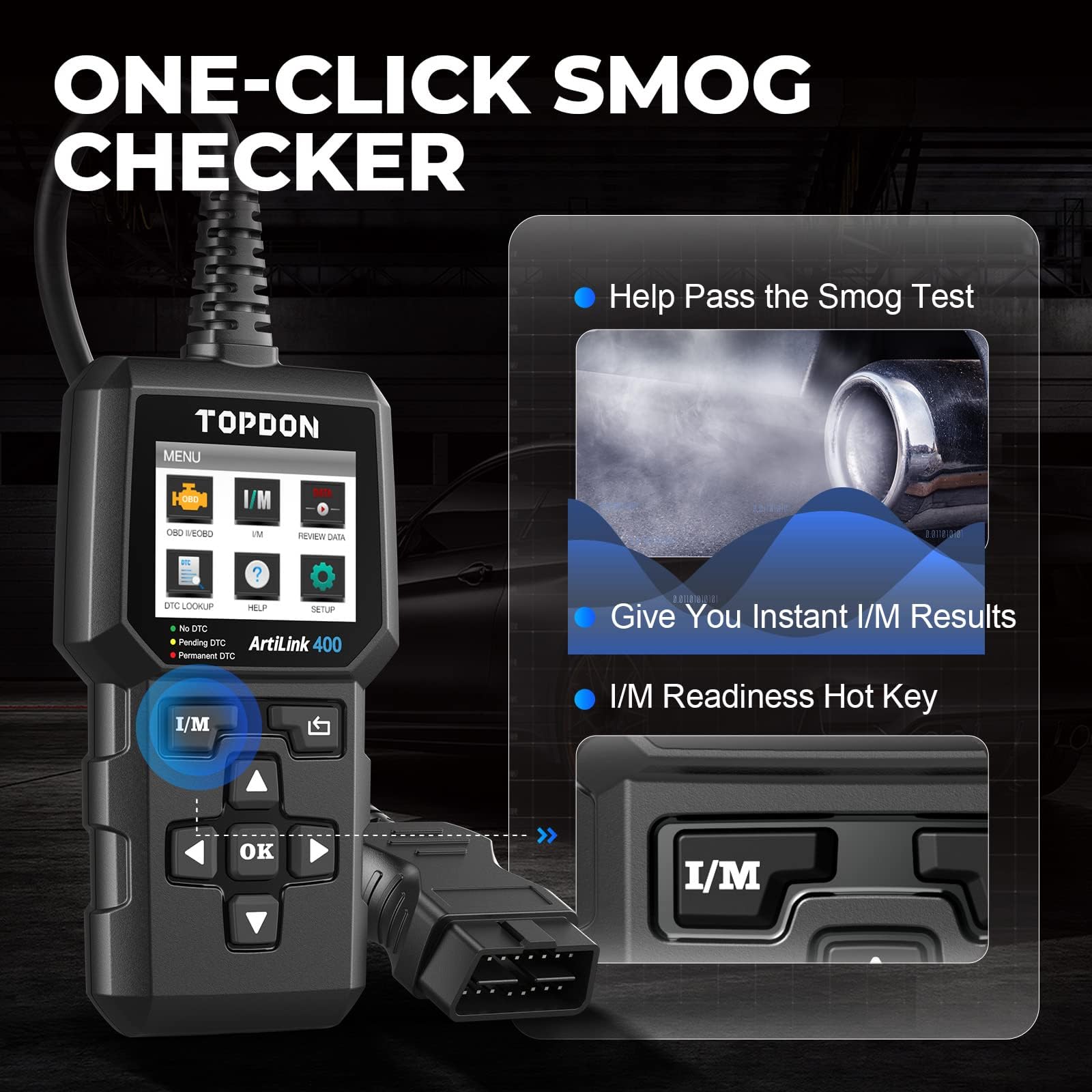 TOPDON AL400 freeze frame display helps pinpoint fault timing