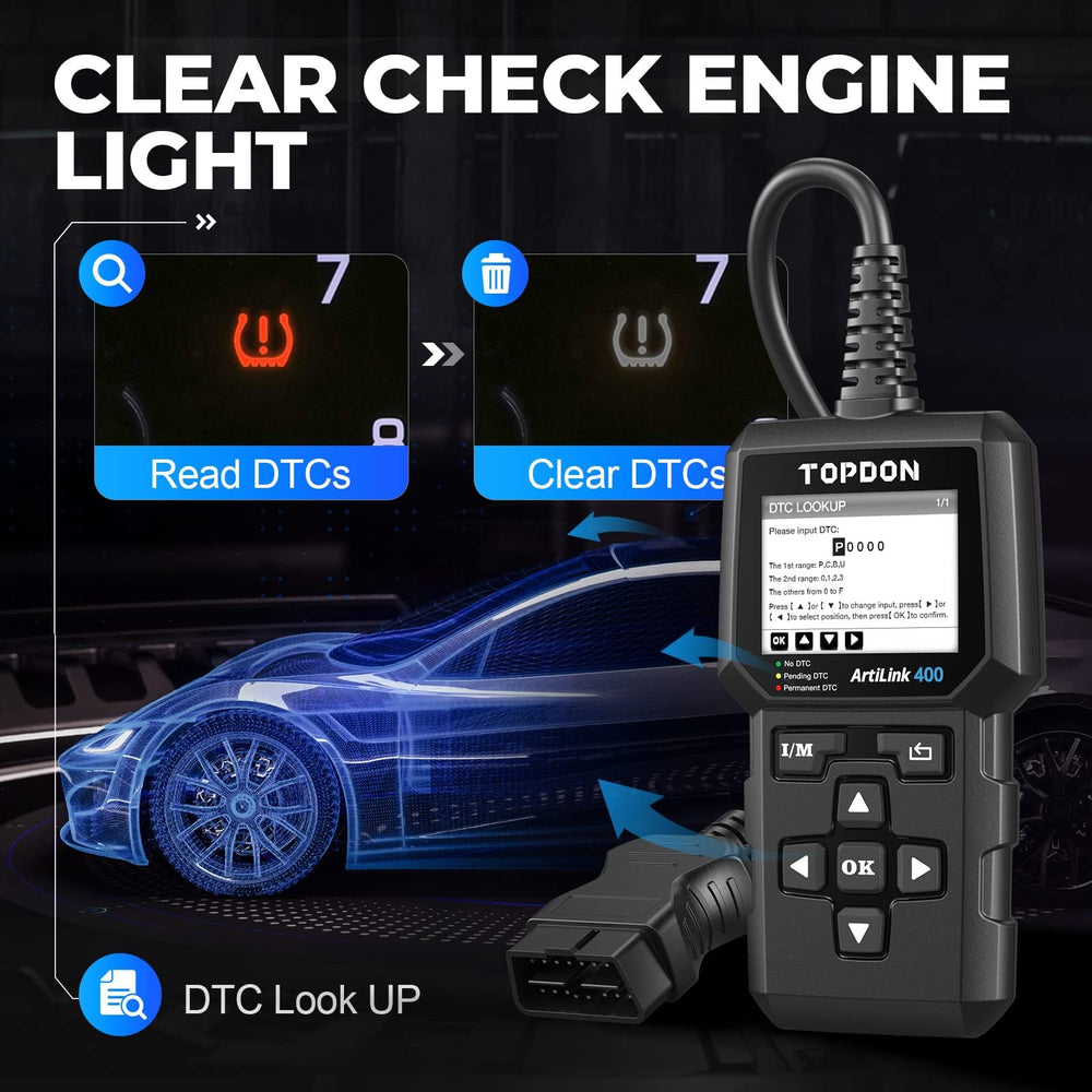 TOPDON AL400 live data graphs showing engine trends during driving