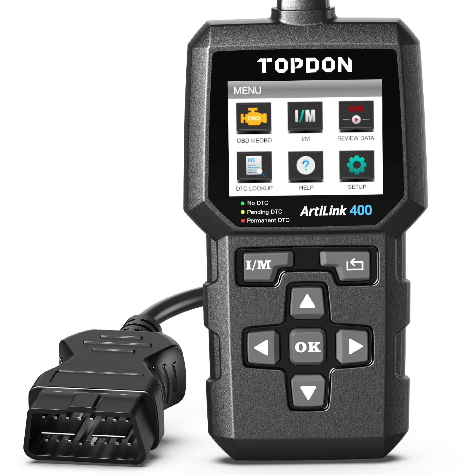 TOPDON AL400 OBD2 scanner in use for quick vehicle diagnostics