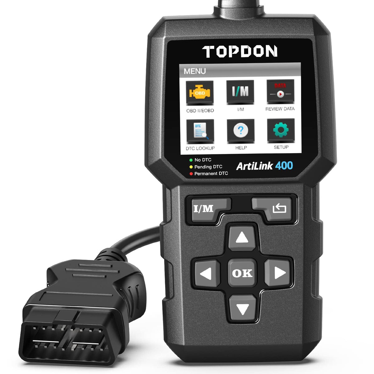 TOPDON AL400 OBD2 scanner in use for quick vehicle diagnostics