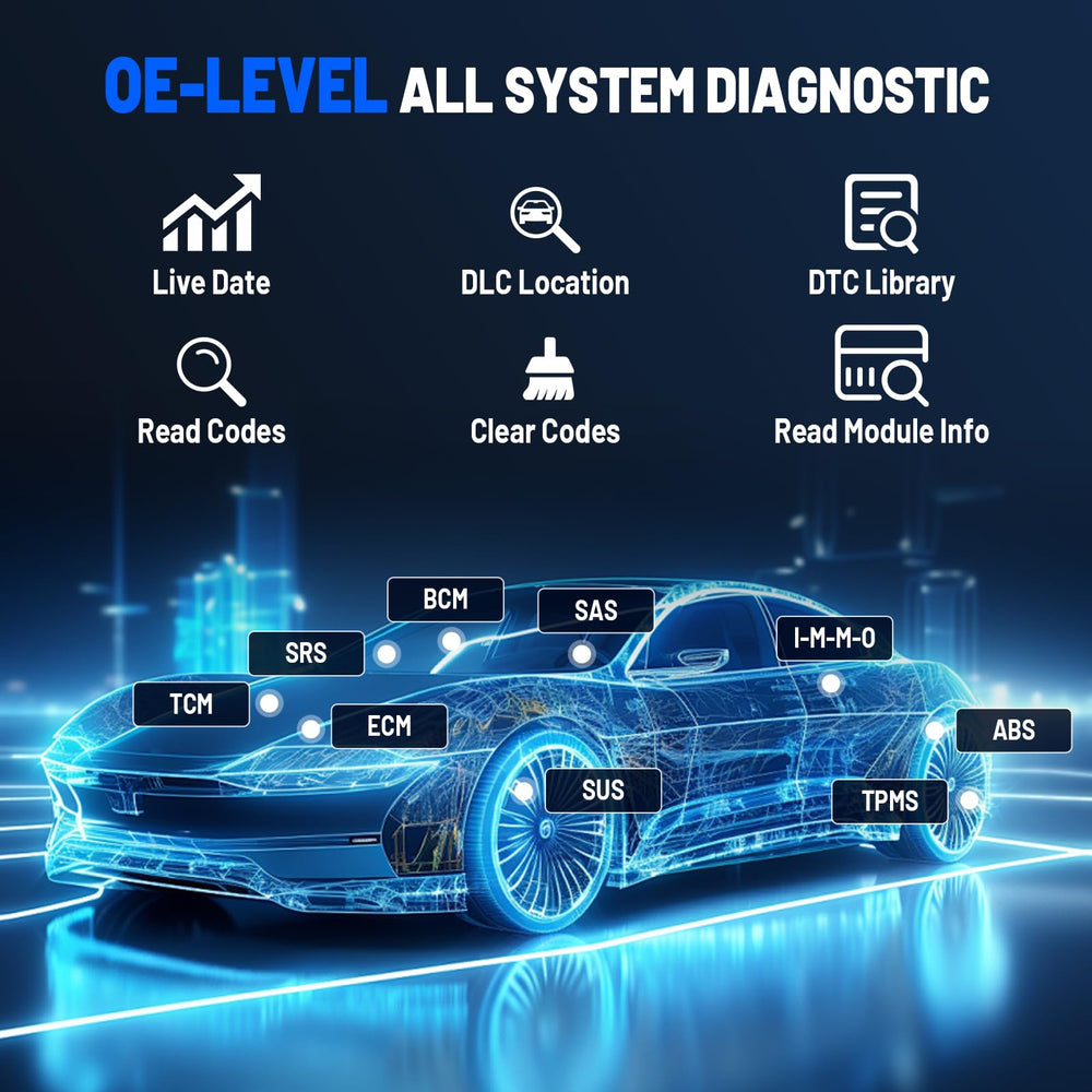 Maintenance functions list on ArtiDiag600 Pro for ABS and oil resets