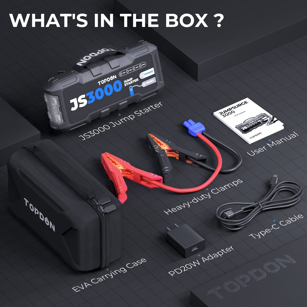 TOPDON JS3000 EVA case keeps the kit protected during transport