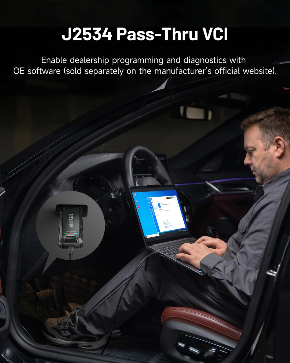 TOPDON ONE J2534 pass-thru enables dealer-level coding with OEM software.