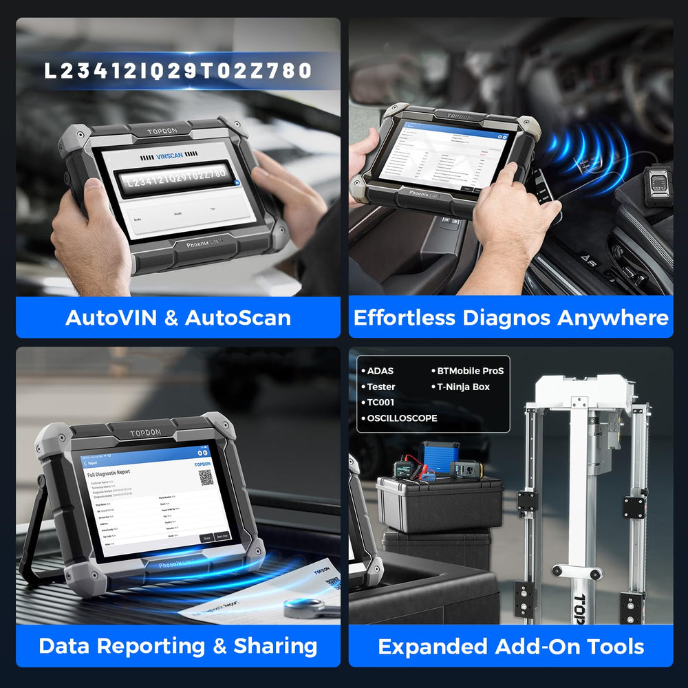 TOPDON Phoenix Lite 3 full-system diagnostic covers engine, ABS, and airbags