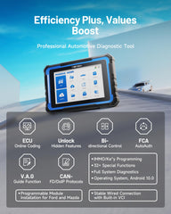 TOPDON Phoenix Nano 8-inch touchscreen with clear display for quick vehicle diagnostics.