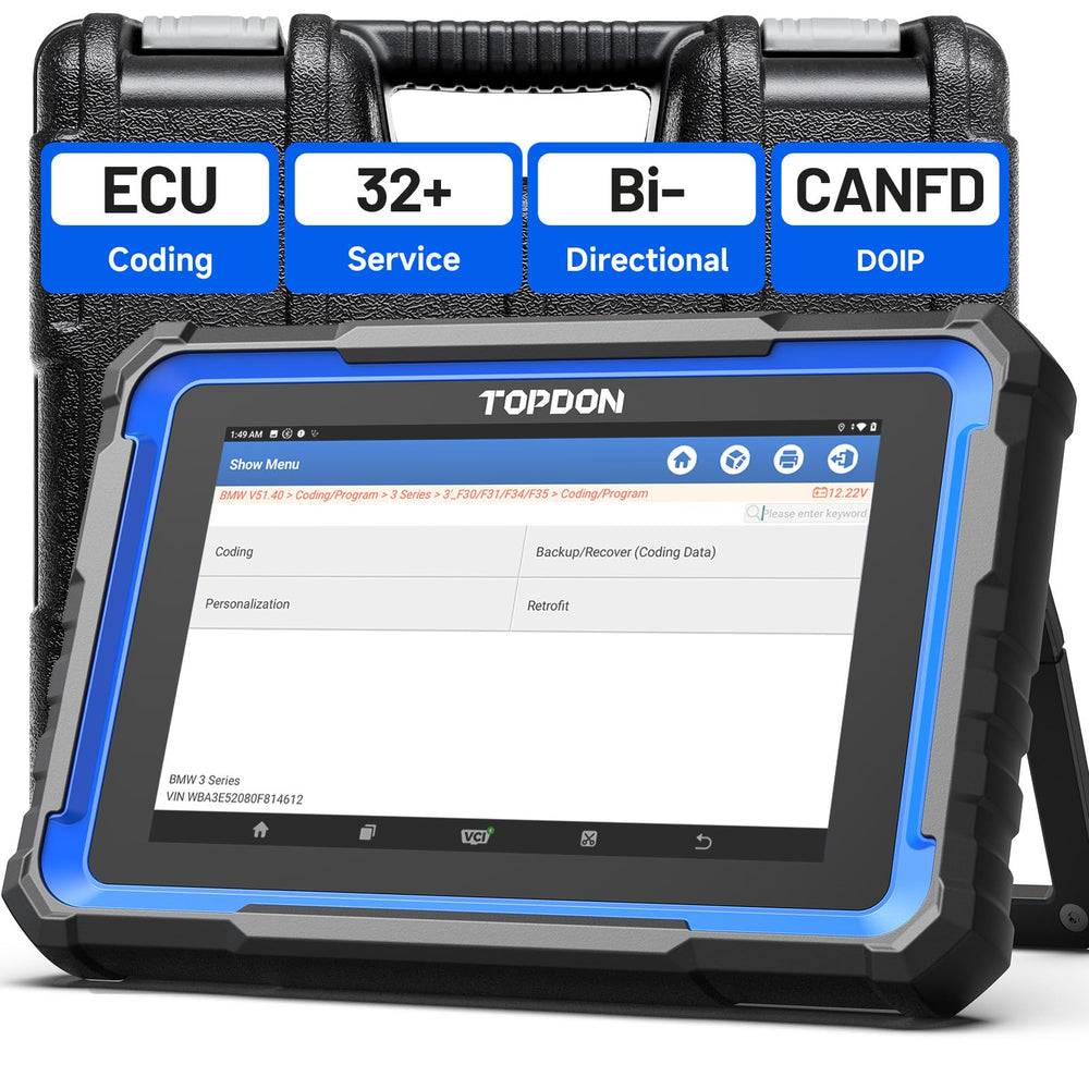 TOPDON Phoenix Nano front view, a compact handheld diagnostic tool for on-the-go scanning.