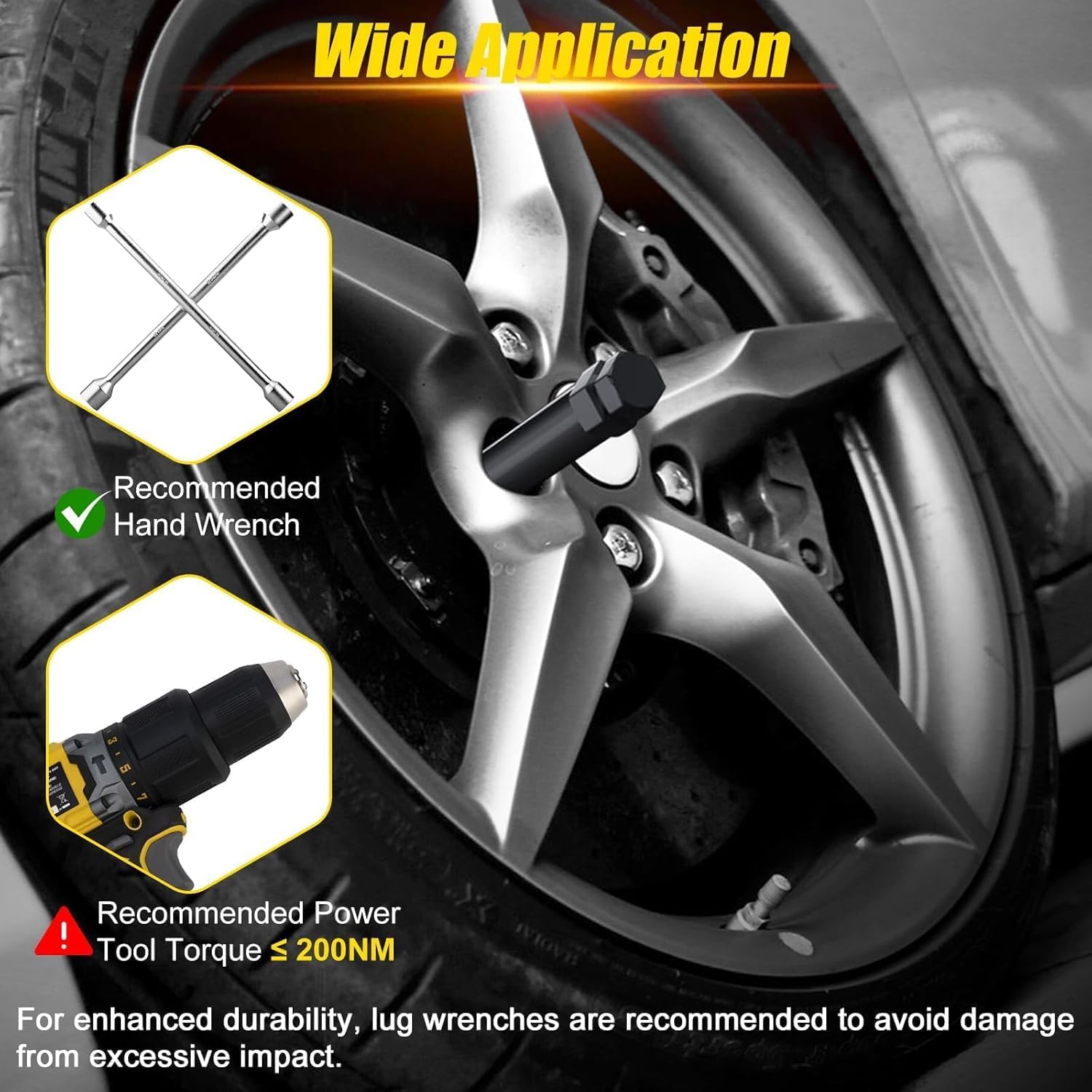 Topec CR-MO steel build resists nicks during wheel removal