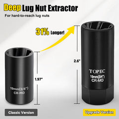 Topec universal extractor socket 17-22mm for common fasteners