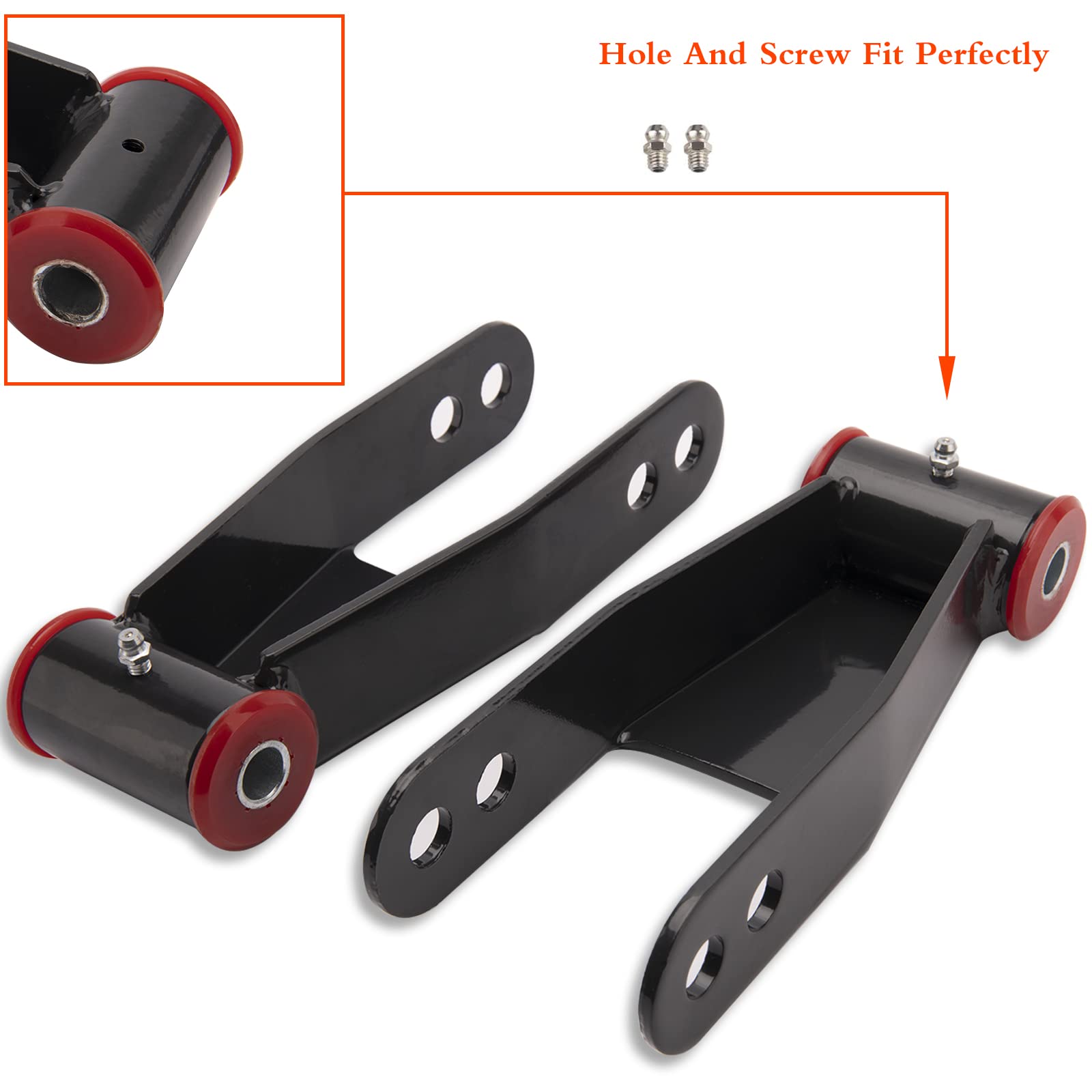 TopEnd shackle lowers rear by 1–2 inches for a controlled, confident look.