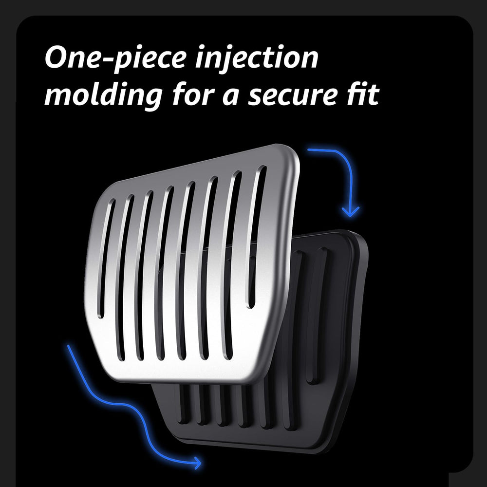 Topfit non-slip metal pedals with rubber edge ensure secure grip.