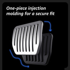 Topfit non-slip metal pedals with rubber edge ensure secure grip.