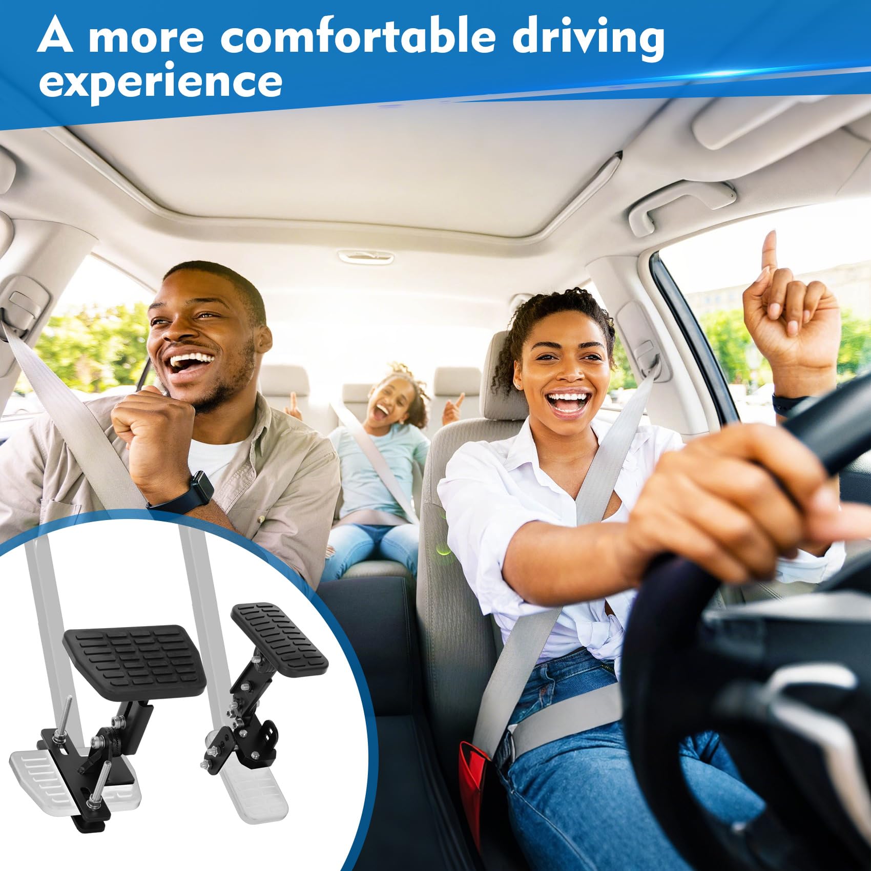 Topfurn accelerator extension widens pedal reach for easier control.
