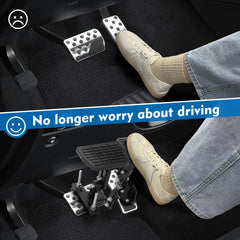 Topfurn anti-slip pedal extenders prevent slipping for safer drives.