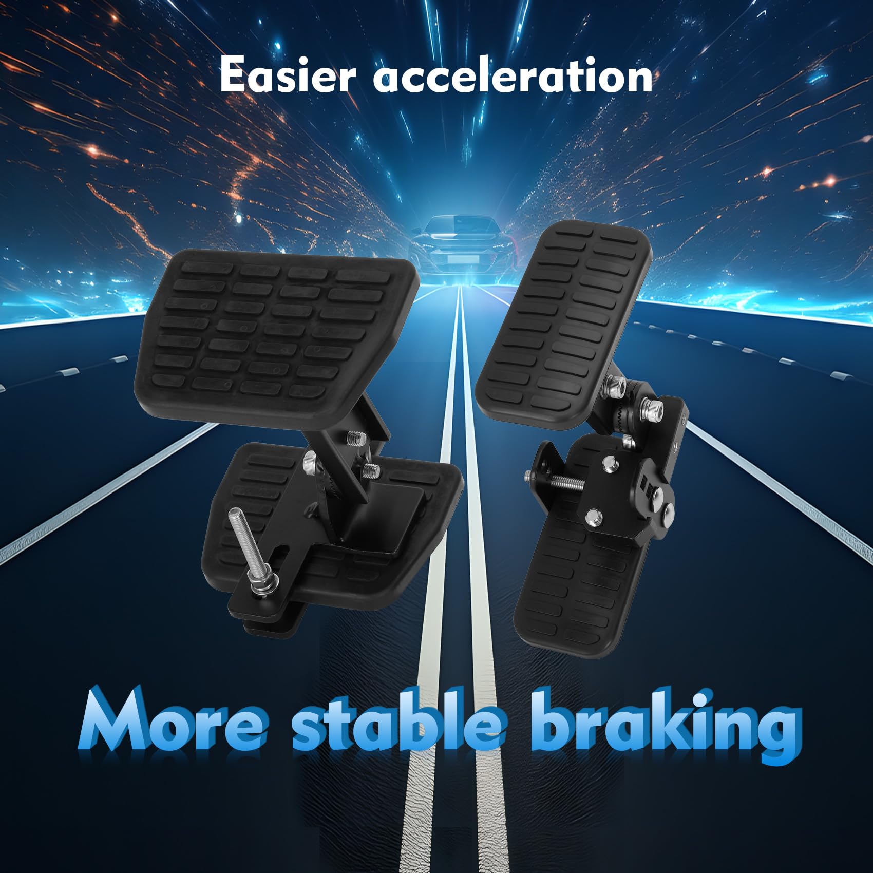 Topfurn durable metal construction pedal extenders provide sturdy support.