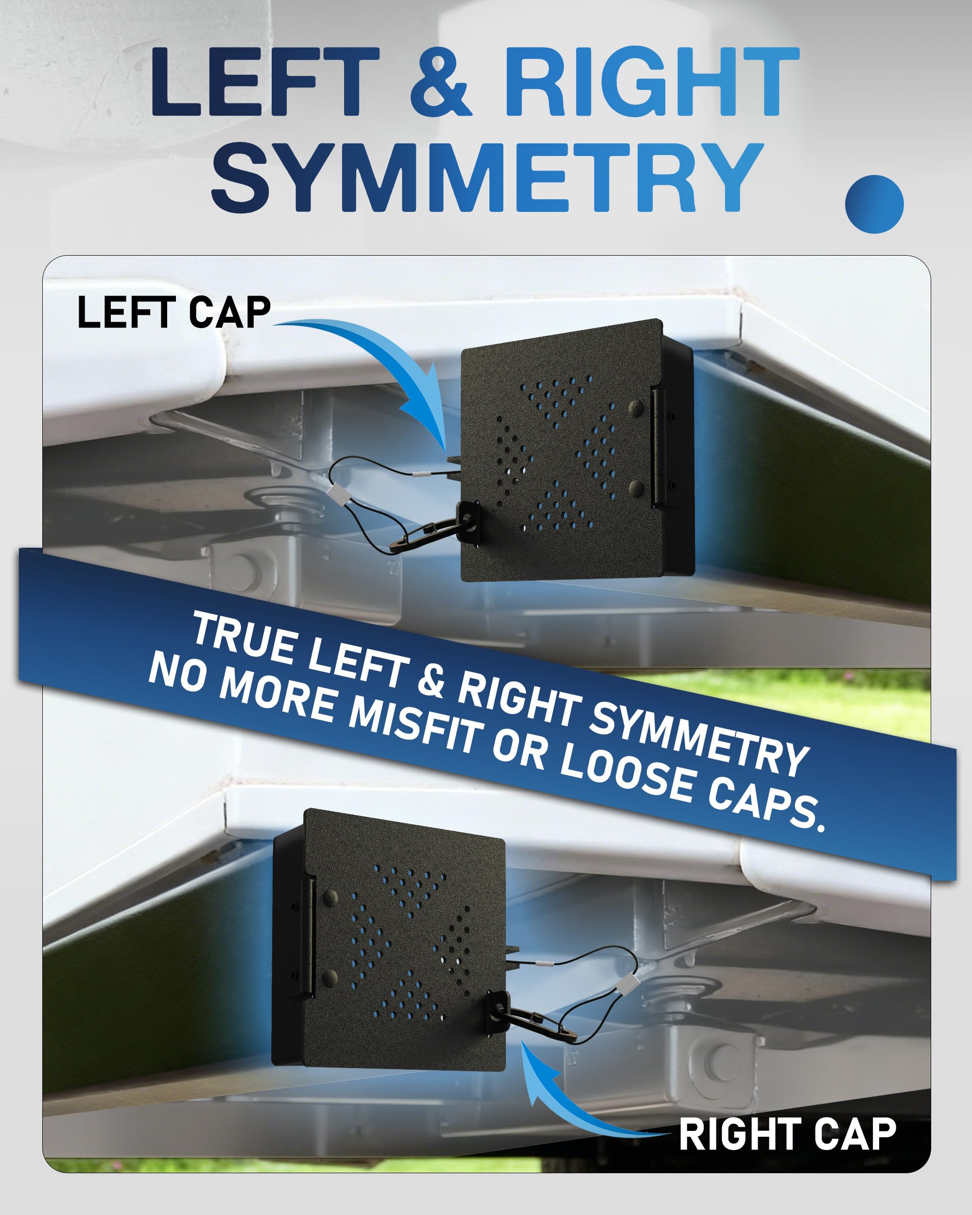 TOPICK aluminum bumper end cap right complements left for cohesive styling.