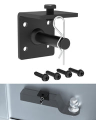 TOPICK Ball Mount Storage Sleeve attached to a 2-inch hitch keeping gear organized.
