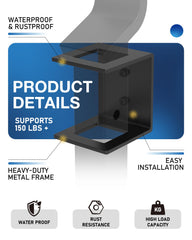 TOPICK heavy-duty hitch bracket with powder-coated finish resists rust and wear.