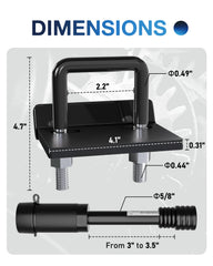 TOPICK fits 1.25 and 2 inch receivers across Class I to IV hitches