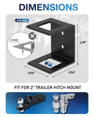 TOPICK 2-inch hitch holder bracket shown on a wall for easy access.