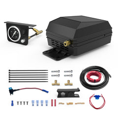 Topick onboard air compressor mounted under dash for easy cab access