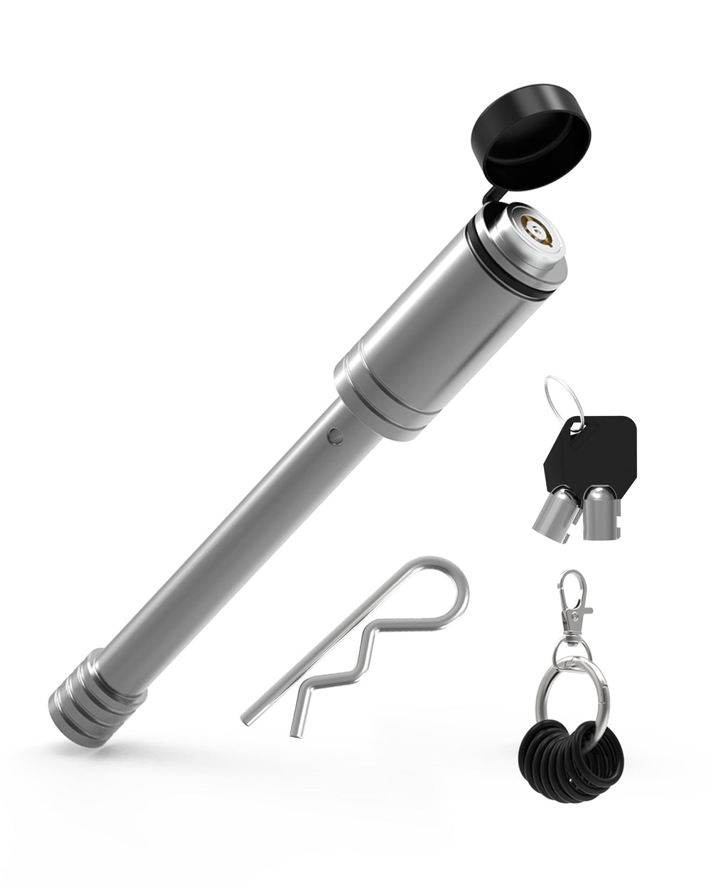 TOPICK trailer hitch lock pin with extended span for secure 2–3 inch receivers