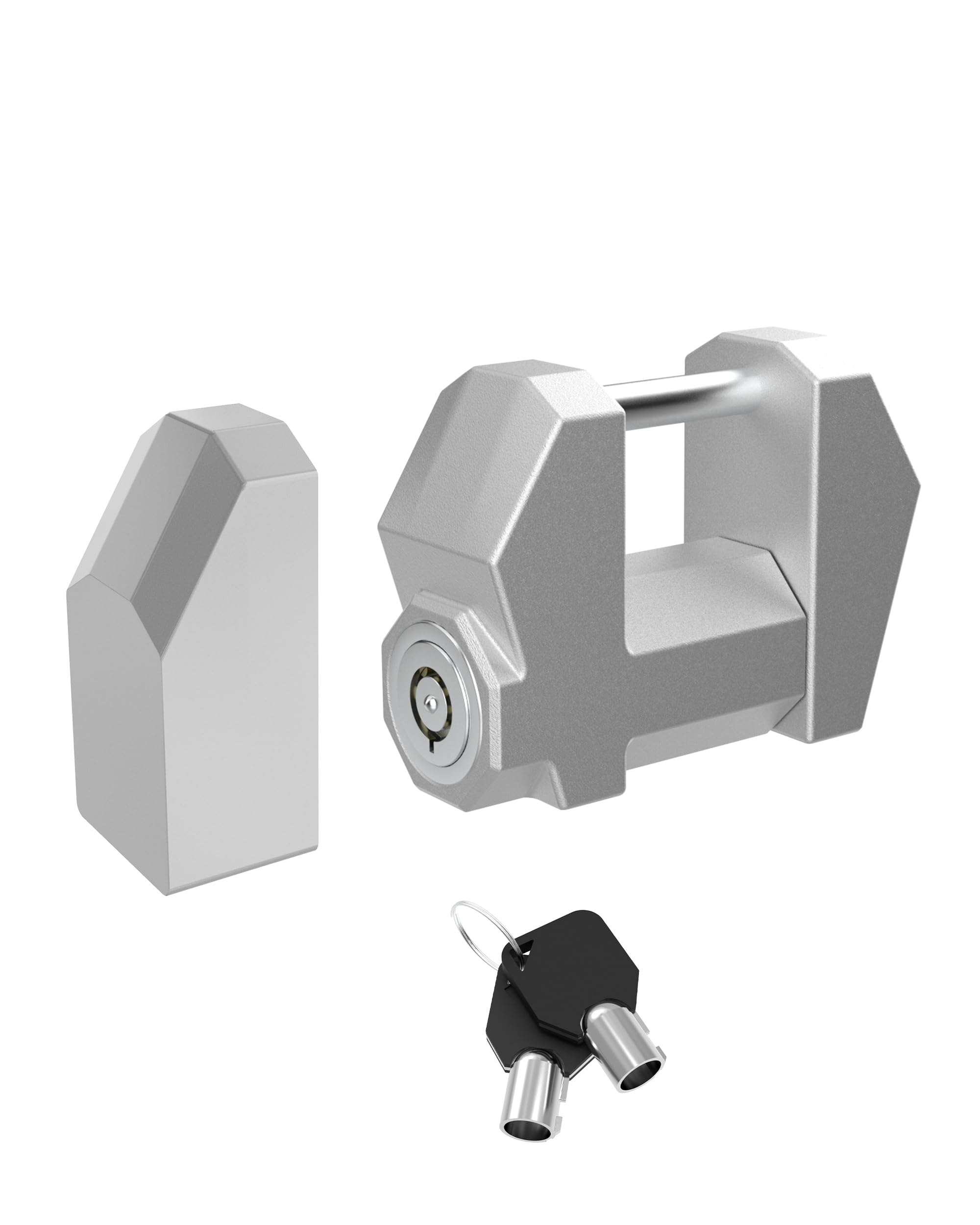 TOPICK trailer tongue coupler lock with wide 1.2-inch span for secure RV and boat trailers