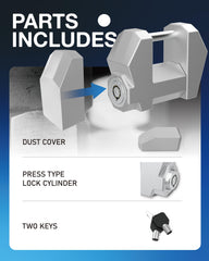 TOPICK upgraded lock cylinder enables smooth half-turn unlock for quick access