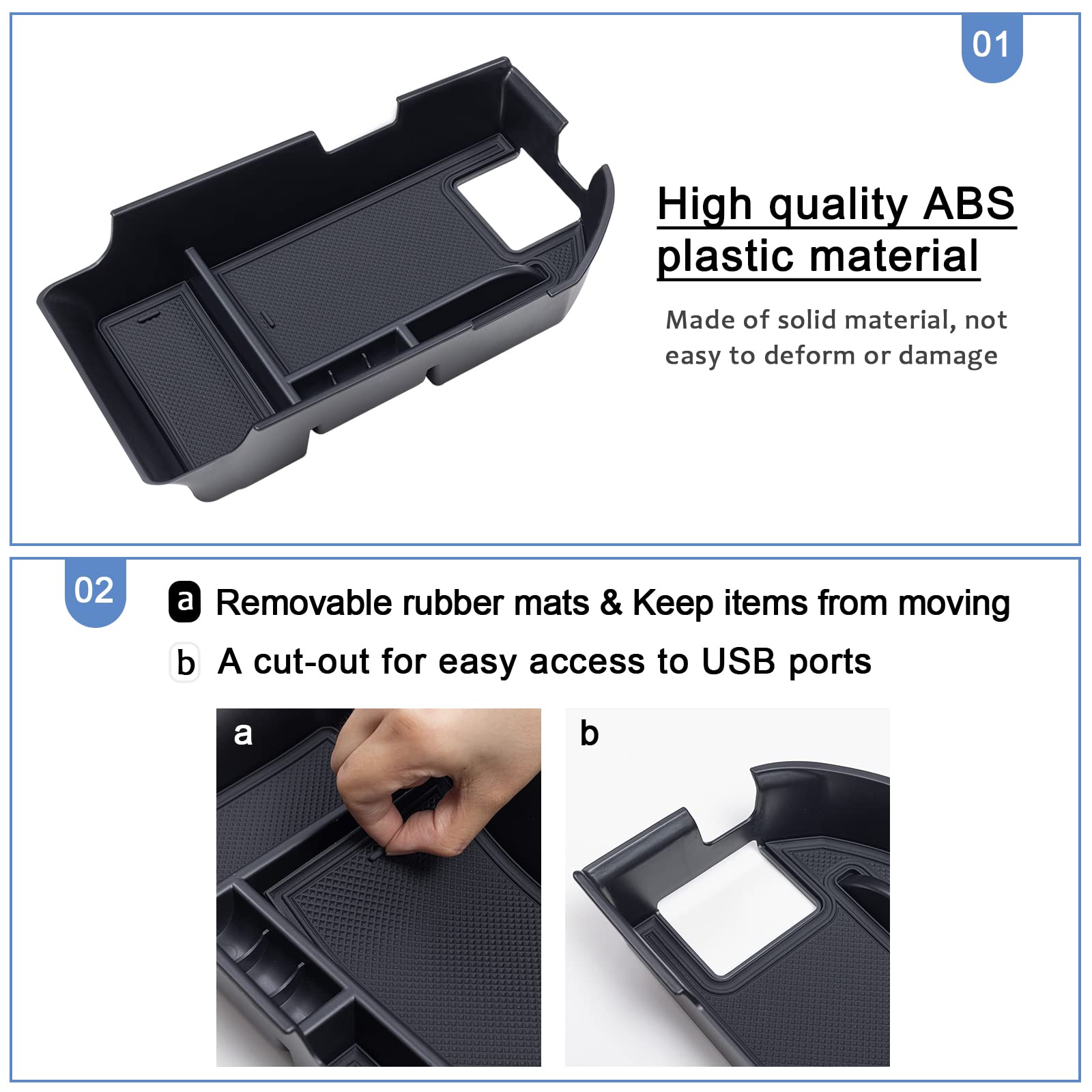 TOPINSTALL Camry tray with hidden lower space for larger items