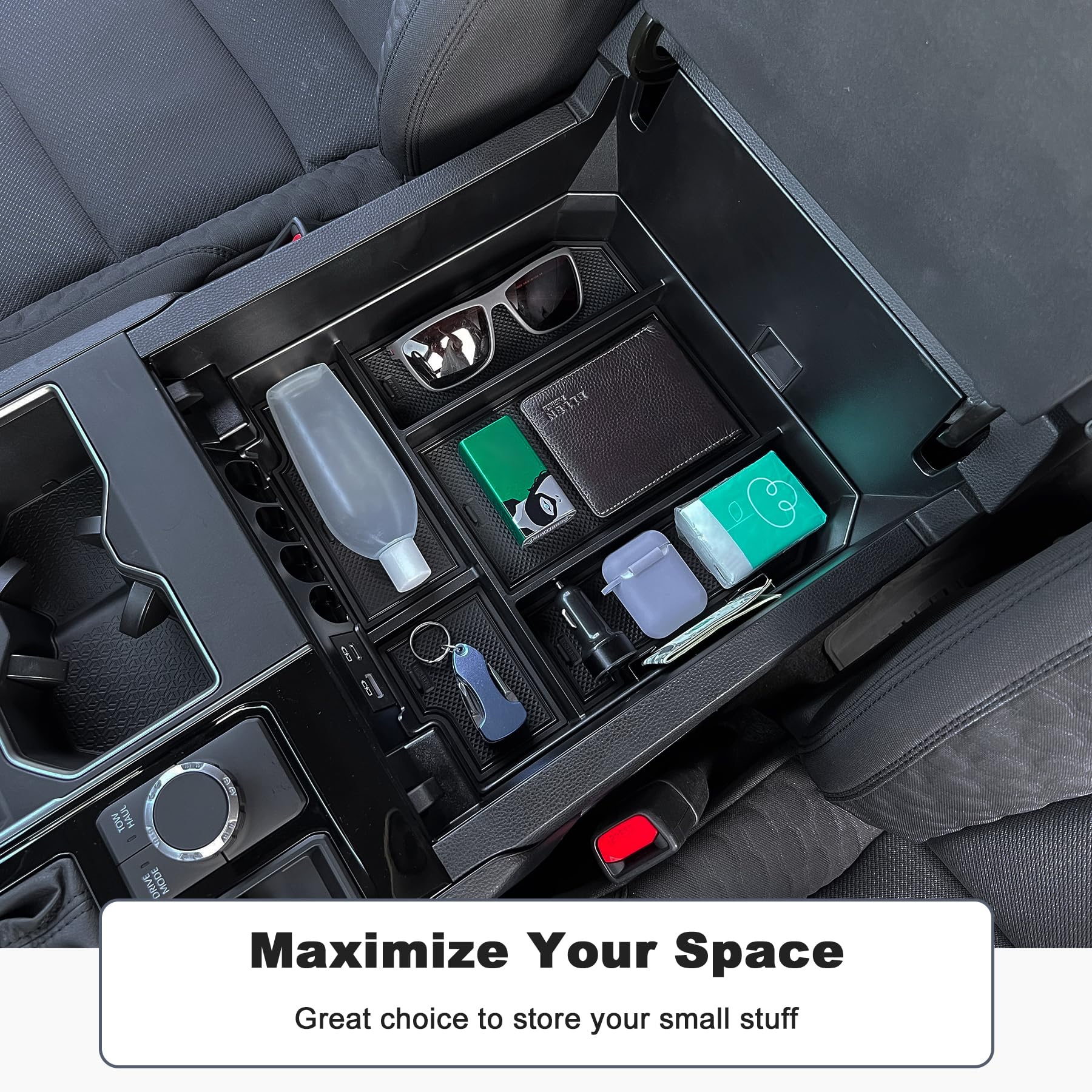 TOPINSTALL easy-install design drops in for instant organization in your vehicle.