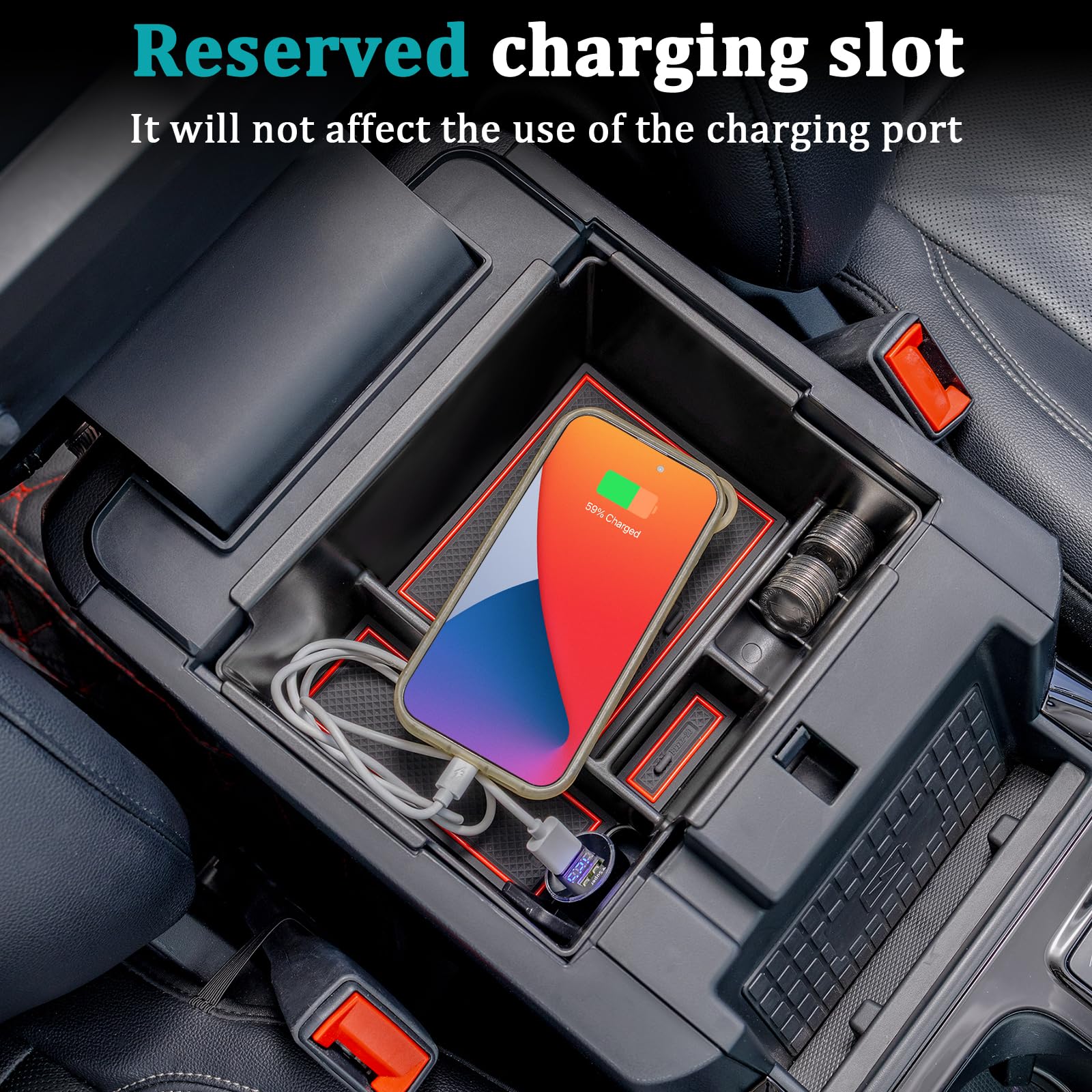 TopInstall Ford Explorer coin holder slot keeps change organized and easy to grab.