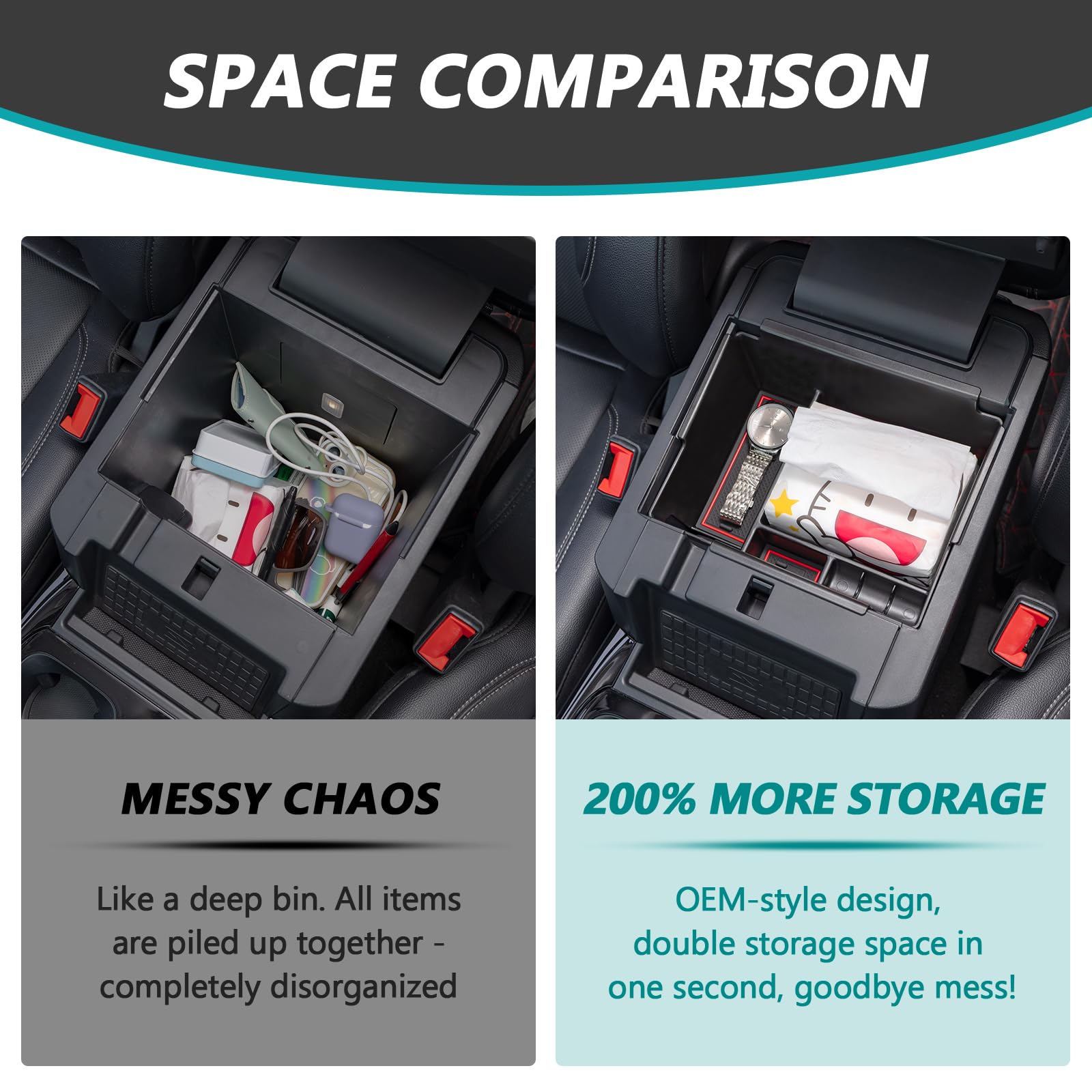 TopInstall Ford Explorer non-slip mats prevent items from sliding during drive.
