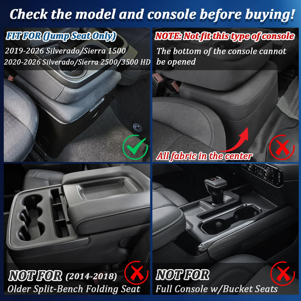 TopINSTALL hanging tray designed for split-bench Silverado/Sierra keeps essentials within reach.