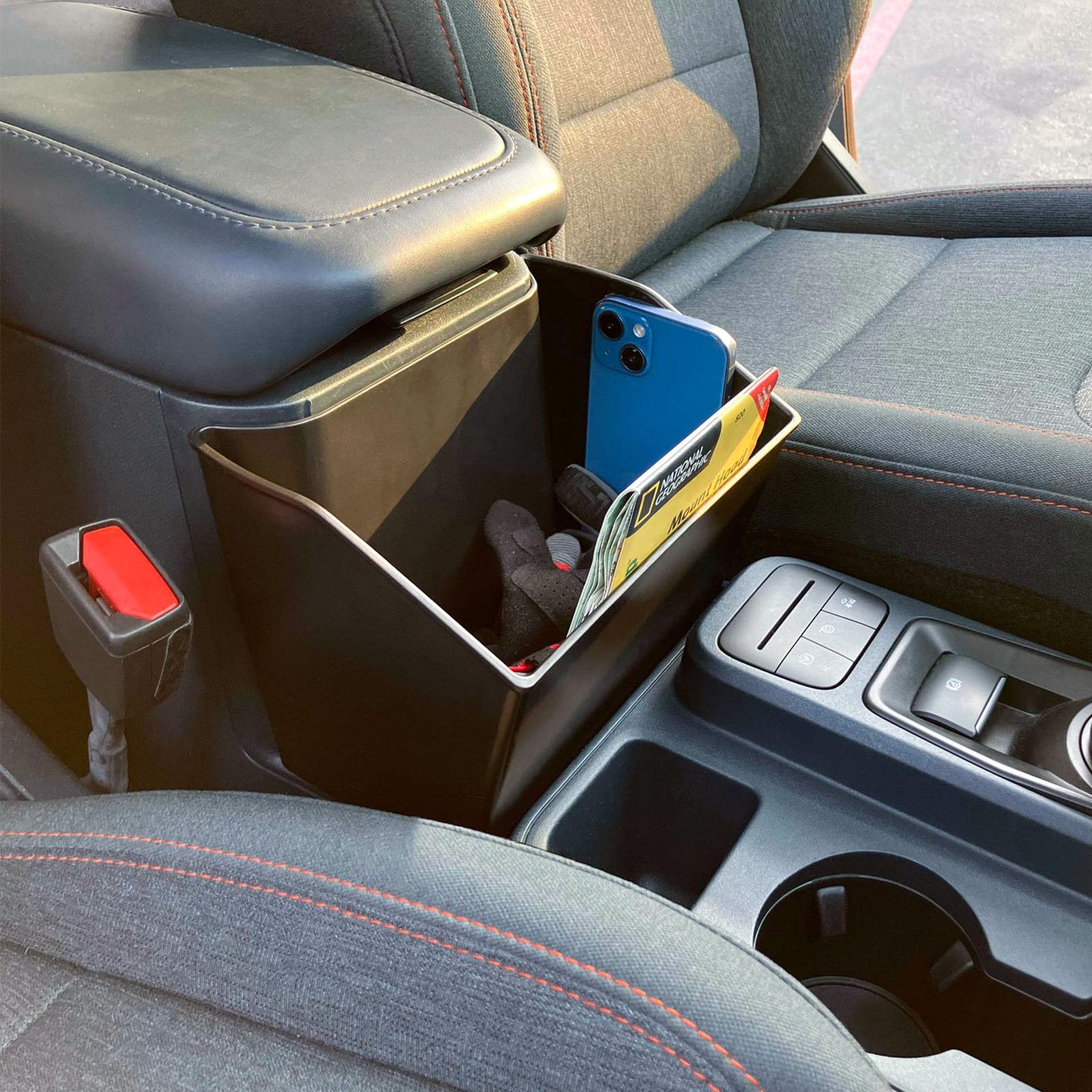 TOPINSTALL Maverick console storage box durable ABS construction for long-lasting use