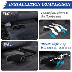 TOPINSTALL rear-seat airflow boost helps passengers stay comfortable on long drives.