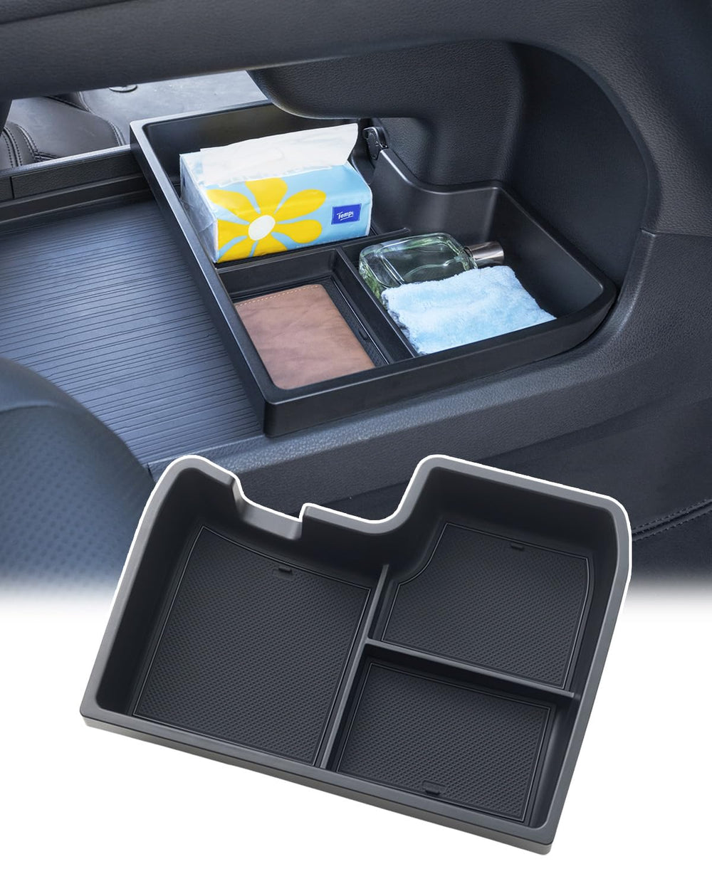 TOPINSTALL New Console Bottom Organizer front view shows accessible compartments for Sienna.