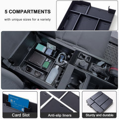 TOPINSTALL center console tray fits Tundra and Sequoia for tidy storage.