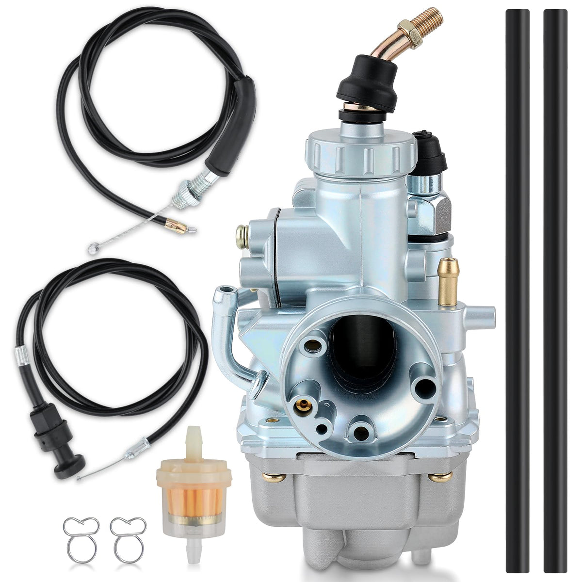 Topkidame TTR125 carburetor kit close-up with precision parts for reliable replacement.