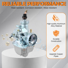 Topkidame TTR125 carburetor kit exploded view showing all replacement components.