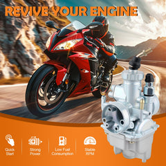 Topkidame TTR125 carburetor kit installation view highlighting model compatibility.